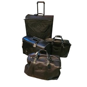 Tumi Alpha Pebbled leather luggage set
